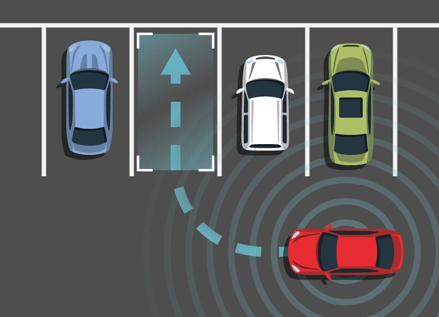 Schneller parken – mit Künstlicher Intelligenz und Schwarmwissen 3 Ein Auto parkt selbst ein