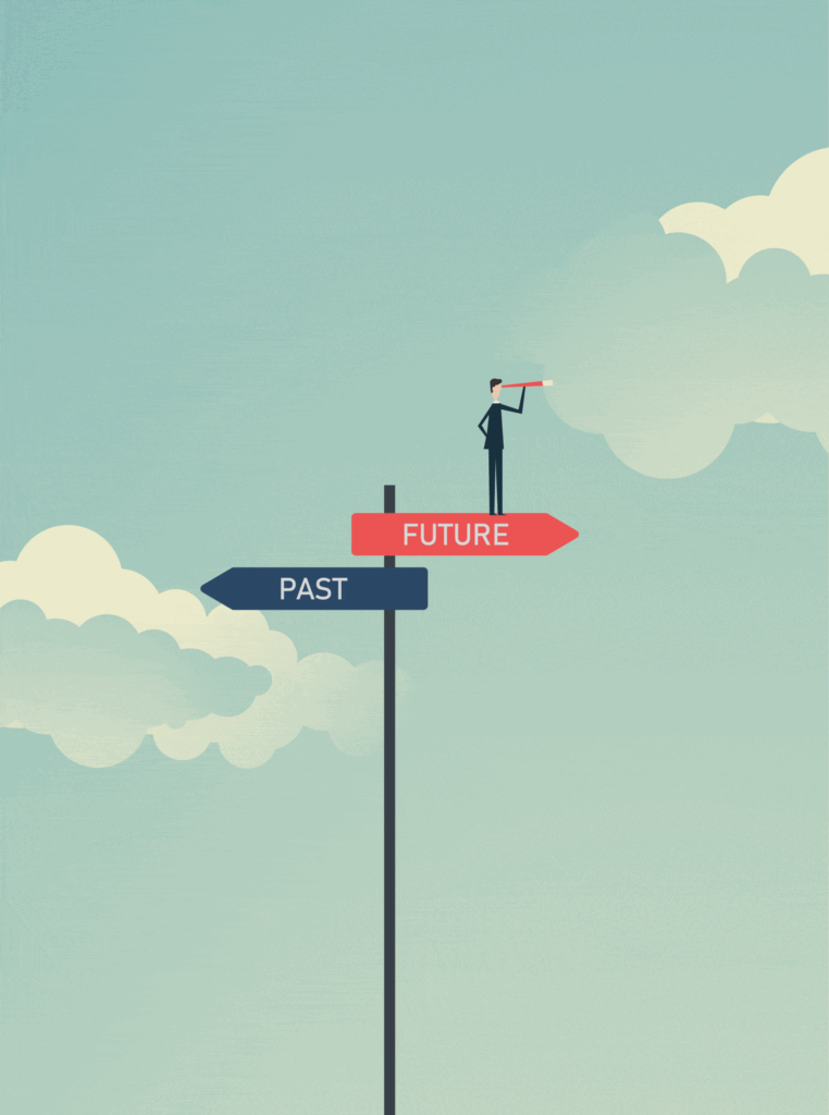 Web3: Wie Ihre Organisation in 10 Jahren aussehen wird 6 Titelbild Past Future