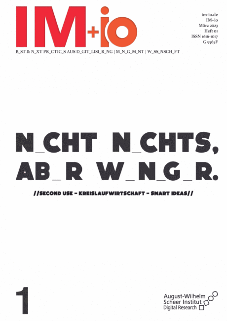 Cover Ausgabe 1 2023 Nicht nichts, aber weniger.
