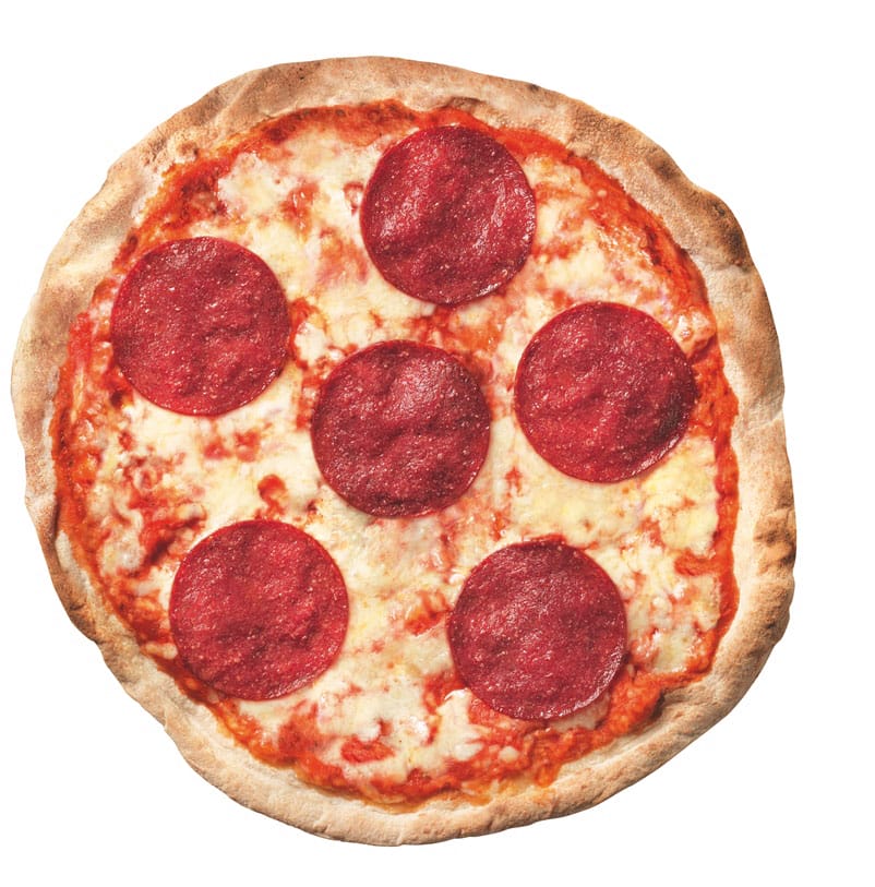 Bild einer Salamipizza