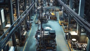 menschenleere Fabrikhalle