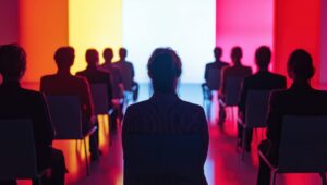 Wahlreglement-Engagement in einem Online-Forum. Mit virtueller Teilnahme