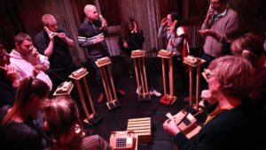 Team spielt game zusammen