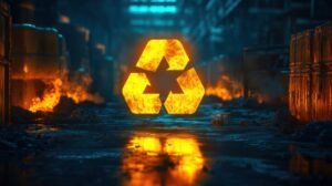 Blumen, deren unterirdische Wurzeln sich zu einem farbigen Netzwerk verzweigen und damit die verborgenen Verbindungen und Grundlagen von Wachstum symbolisieren