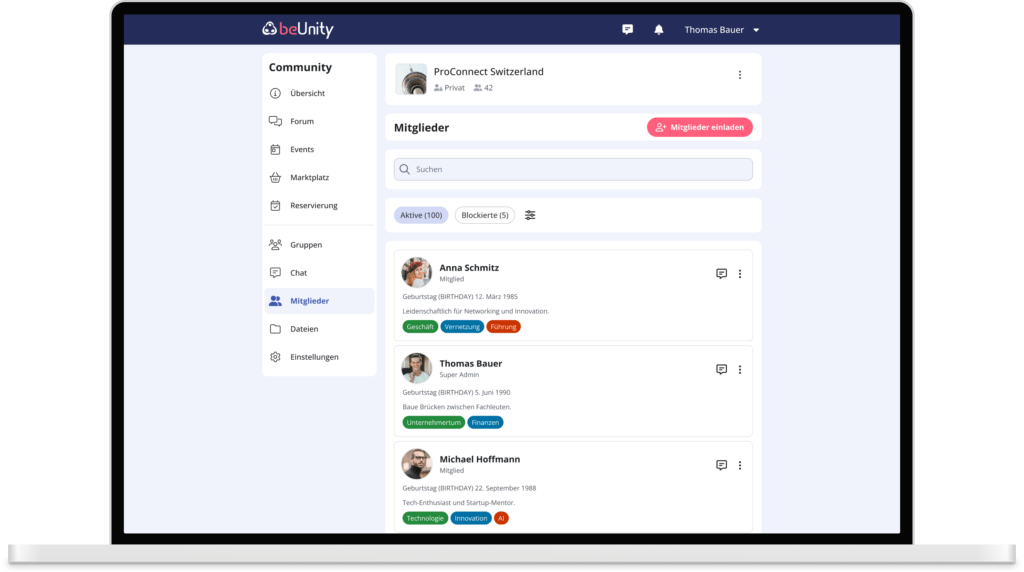 Abbildung 1: beUnity AG Community-Management-Plattform. (beUnity AG ) 